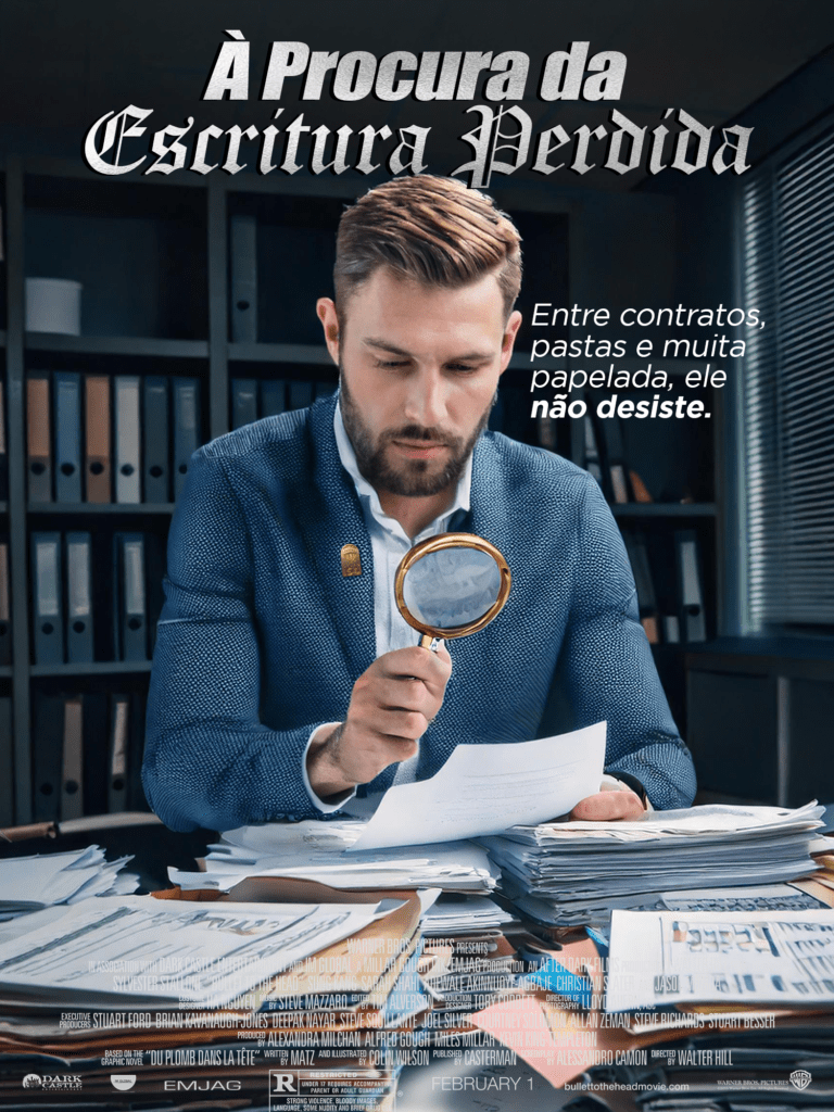 Dia do Cinema no Imobiliário | Real Estate Movie Marathon “À Procura da Escritura Perdida” - “Entre contratos, pastas e muita papelada, ele não desiste.” Dia do Cinema no Imobiliário | Real Estate Movie Marathon: A vida dos consultores imobiliários retratada com humor e criatividade. Filmes que mostram a realidade do real estate com um toque de cinema! PORTO OPORTO PORTUGAL